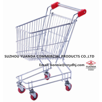 4 Wheels 17L Steel Chrome Galvanized Supermarket Shopping Trolley